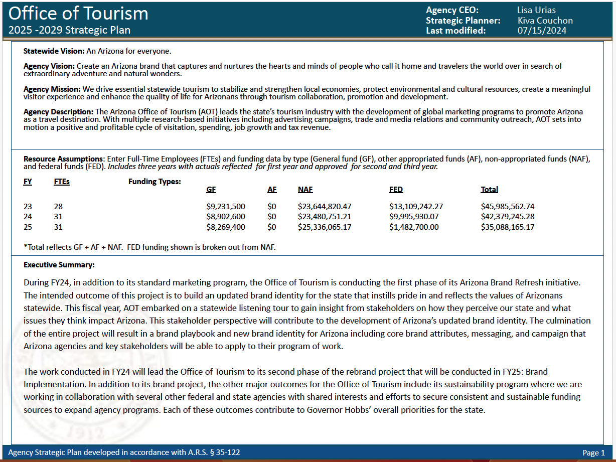 FY25 Strategic Plan